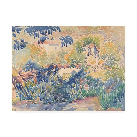 Henri-Edmond Cross 'The Garden Of The Artist At Saint Clair' Canvas Art,24x32